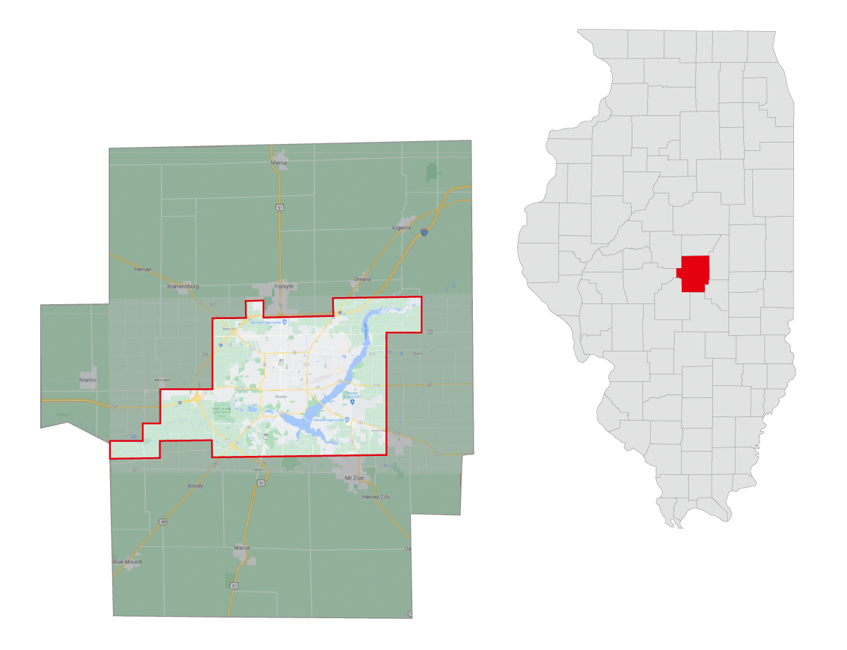 Macon County Mosquito Abatement Coverage Mapy Coverage Map